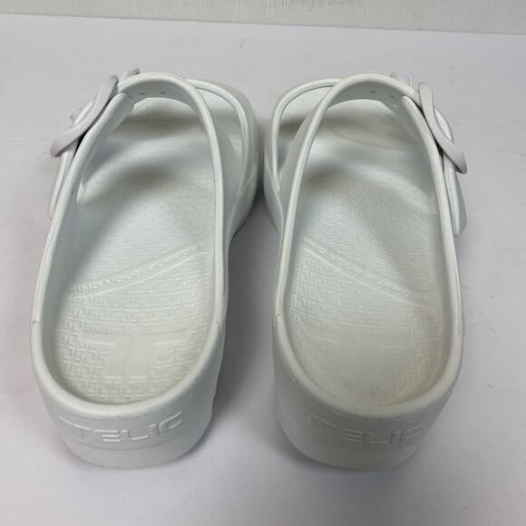 Telic Boise Bliss Recovery Arch Support Sandals White Slides Size M/9 - Picture 5 of 9